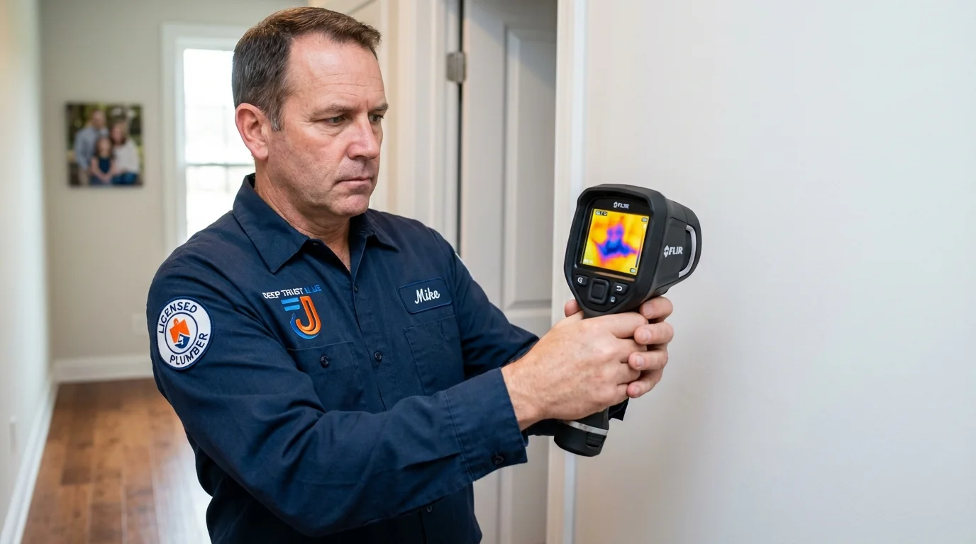 Thermal imaging leak detection by Johns Plumbing LLC in Evansville